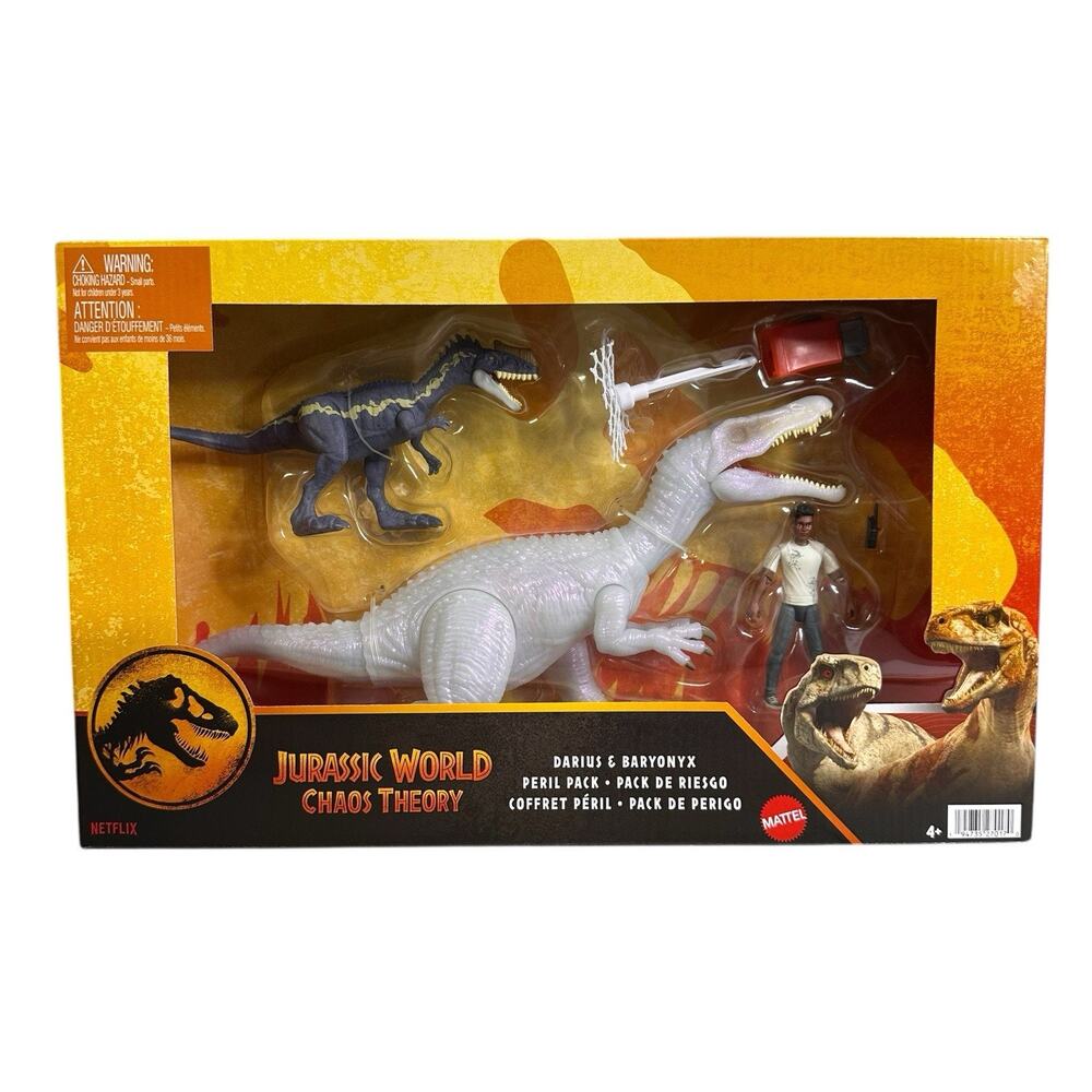 Jurassic World Chaos Theory Darius Baryonyx Peril Set Dinosaurs Toy New